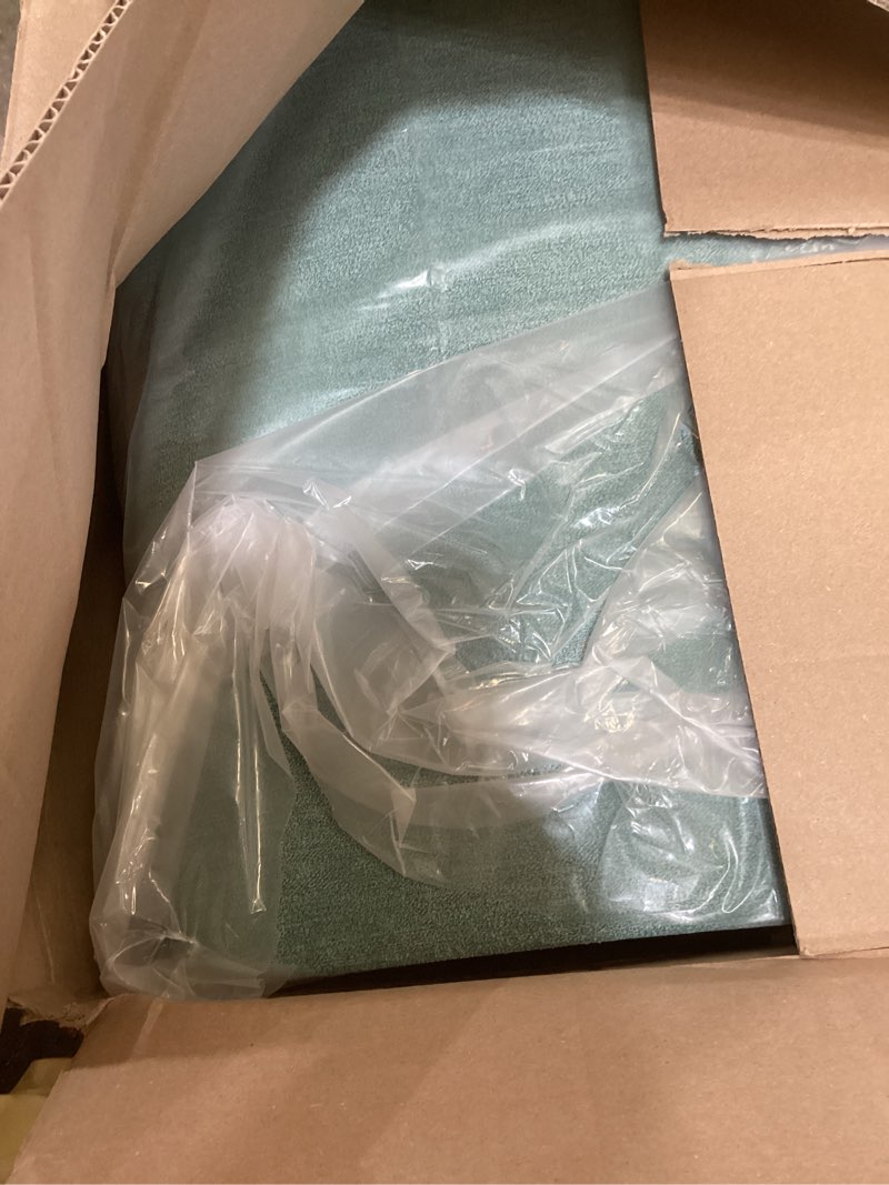 Condition photo showing As Is for HONBAY Convertible Modular Sectional Sofa U Shaped Couch with Storage Seat Modular Sofa Sectional Couch with Chaise, Aqua Blue