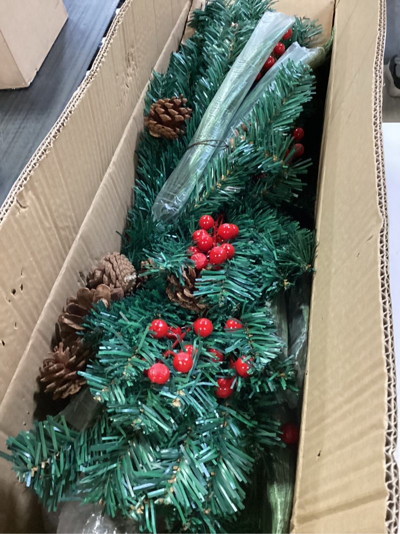 Condition photo showing Good Condition for 2 Pack Christmas Tree,3FT Artificial Christmas Entrance Tree with Ornaments and Lights Battery Oprated,Mini Xmas Trees for Front Door,Pathway, Tabletop, Entryway, Entrance Christmas Decorations