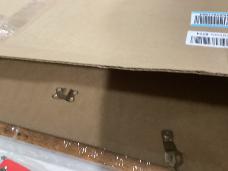 Condition photo showing As Is for A2 Picture Frame with A3 Mat, Display 11.7x16.5 inch A3 with Mat or 16.5x23.4 inch A2 without, Wood 16.5 by 23.4 Photo Frame, 16.5 x 23.4 Frame for Wall Hanging, Deep Brown 1 A2, 16.5x23.4 inch