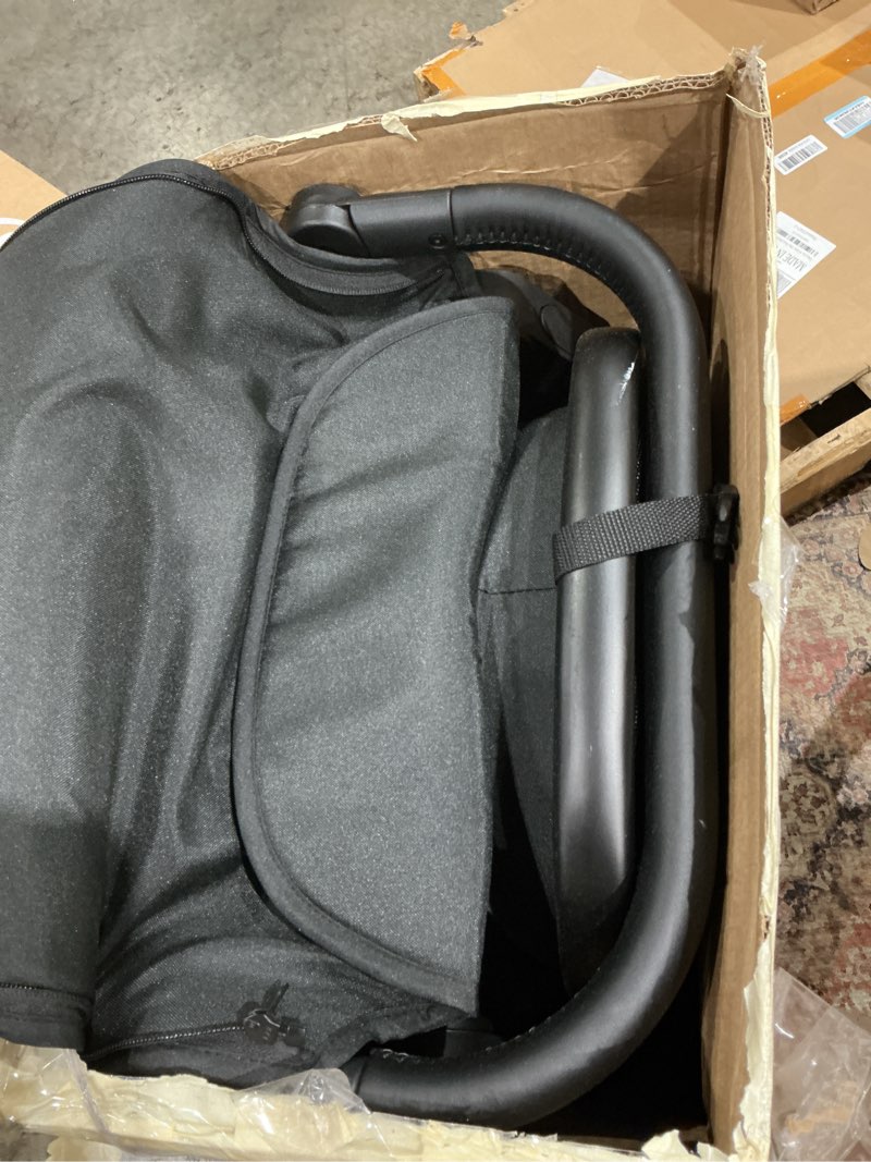 Condition photo showing As Is for mompush meteor 2-in-1 stroller - black fabric silver frame