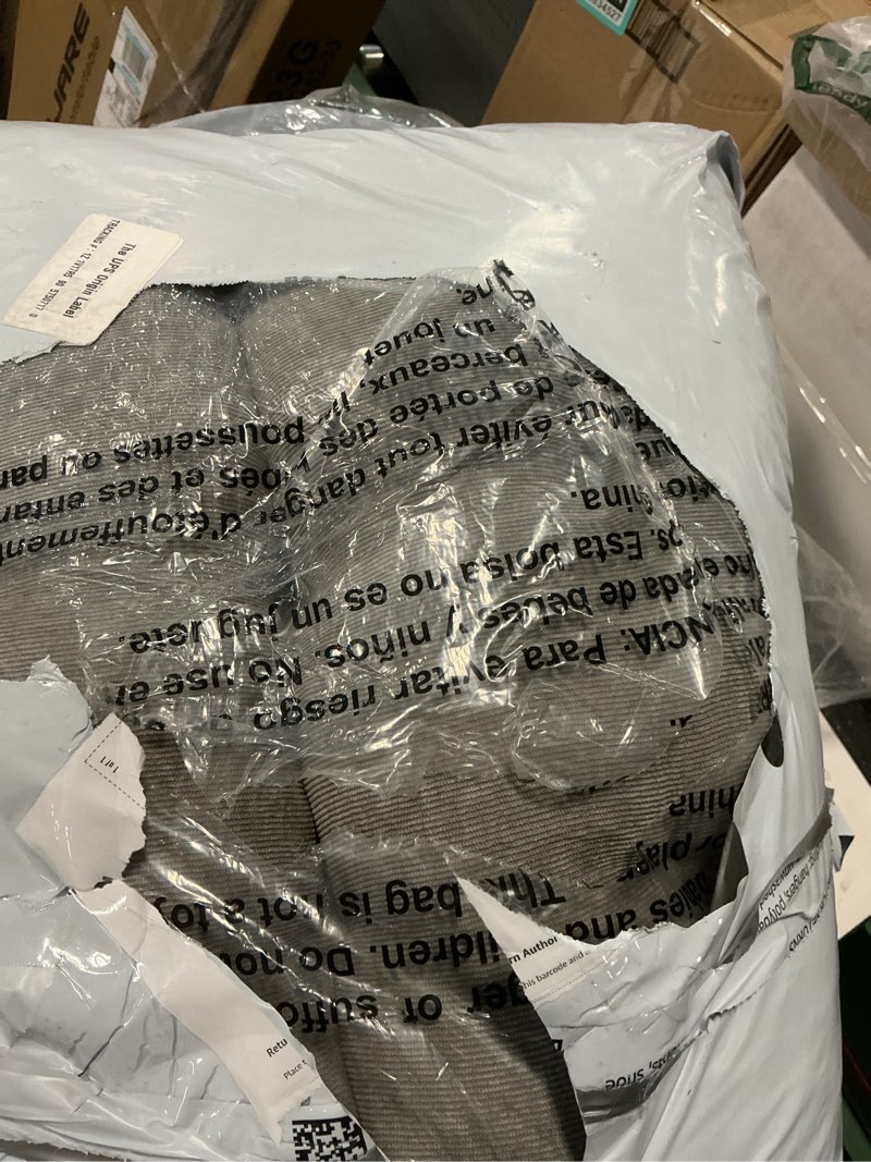 Condition photo showing Good Condition for Meditation Floor Pillow Set of 2, Square Large Pillows Seating for Adults, Tufted Corduroy Cushion for Tatami Living Room, Grey, 22x22 Inch 2 Pack Square | Grey | 2 Pack