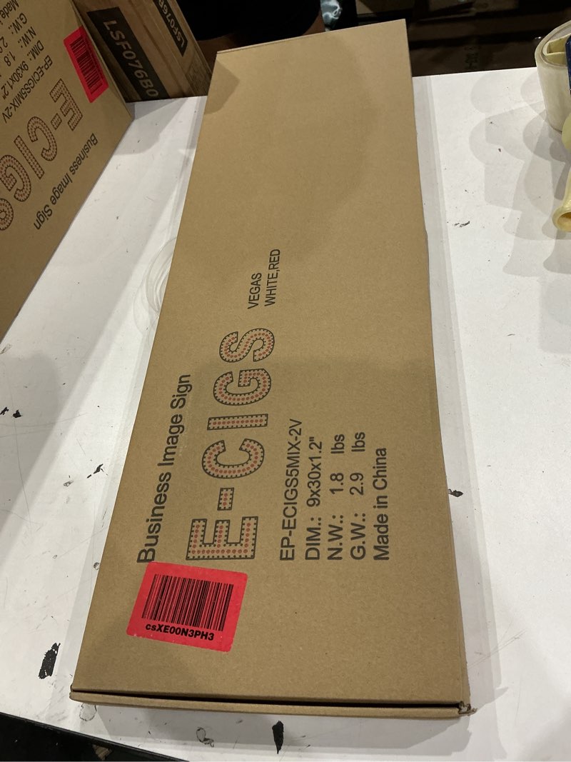 Condition photo showing New/Like New for led e-cigs sign for smoke shops - super bright vape store sign with unique design, high visibility & easy hanging installation for retail window displays