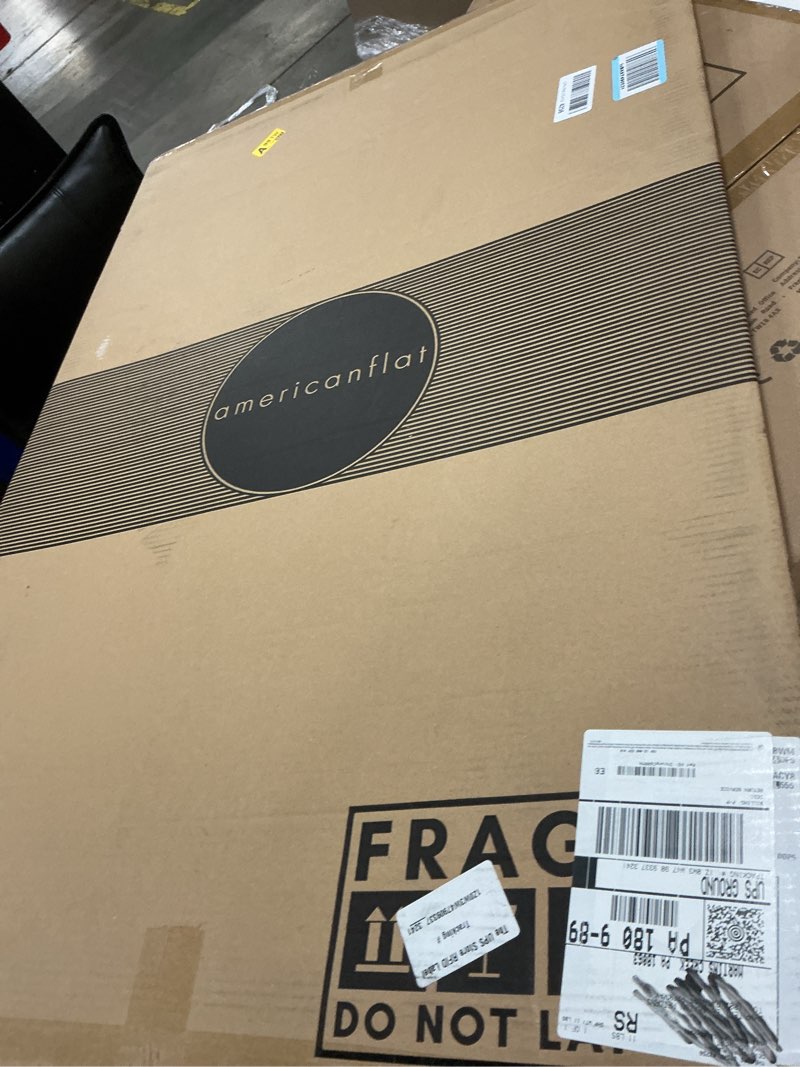 Condition photo showing New/Like New for Americanflat 28x40 Poster Frame with Polished Plexiglass - Use as 24x36 Frame with Mat or Display 28x40 Photo Without Mat - Hudson Collection - Wide Picture Frames for Wall Display - White White 28x40