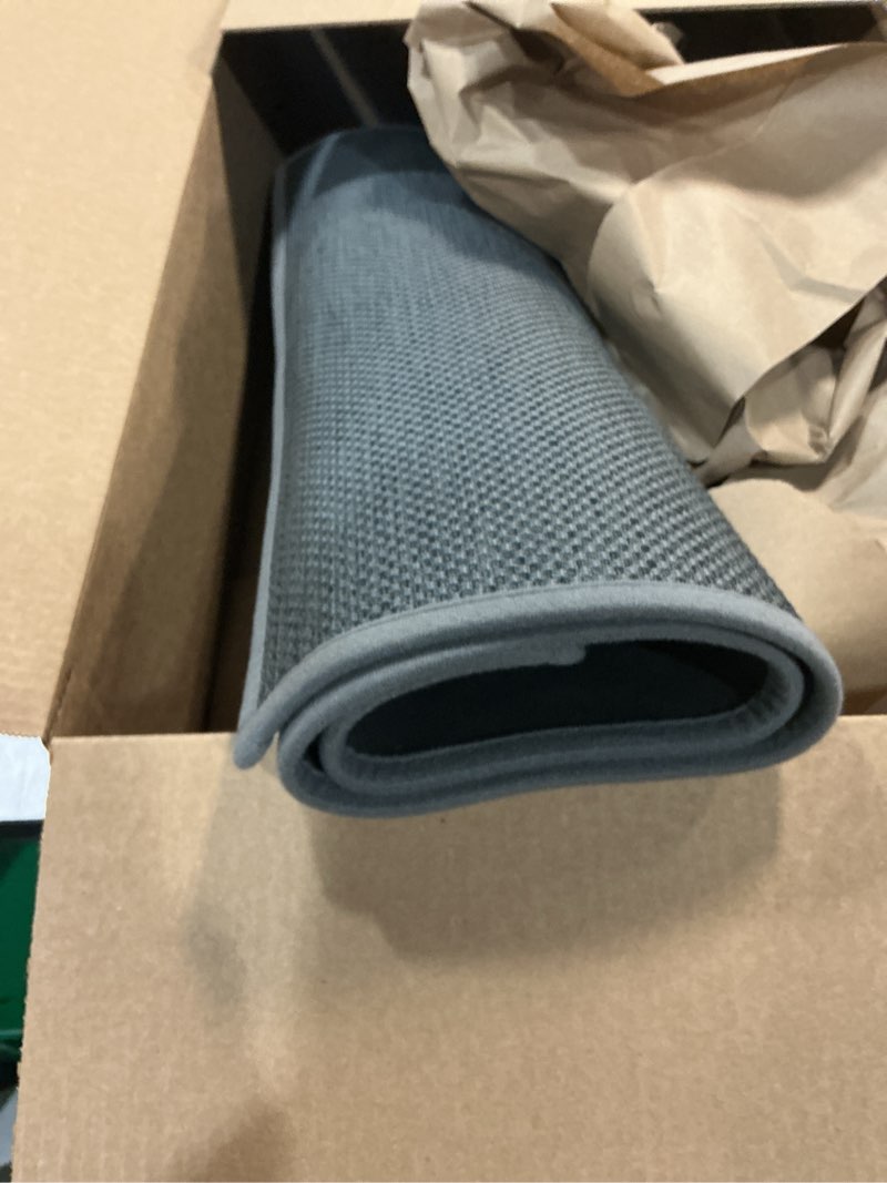 Condition photo showing Good Condition for lekeepgo door mat 24"x36", non slip door mat indoor entrance, rubber backing front indoor door mats washable absorbent doormat low-profile entryway entry resist dirt inside door mats, grey 2' x 3' (rectangular) grey