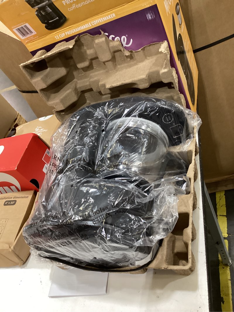 Condition photo showing As Is for mr. coffee® 12-cup programmable coffeemaker, brew now or later coffee maker