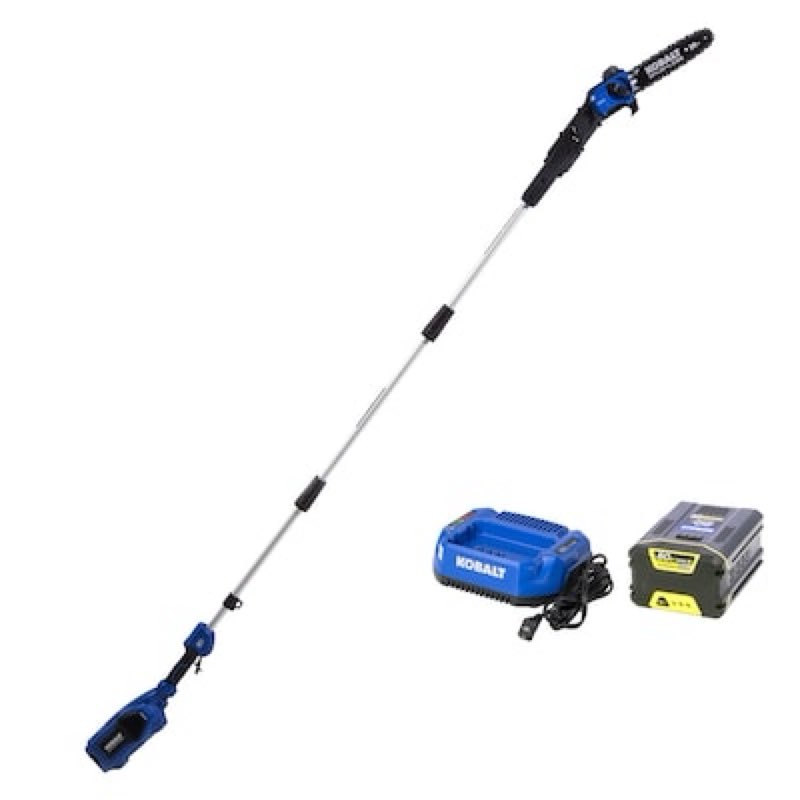 kobalt 80-volt 10-in 2 ah battery pole saw battery included , charger included
