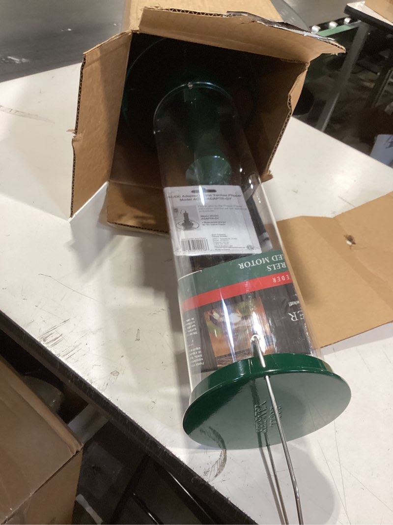 Condition photo showing Good Condition for droll yankees squirrel proof bird feeder for outdoors – rechargeable weight-activated rotating perch, 5lb seed capacity, metal base, uv-stabilized seed tube, hanging green yankee flipper, yf-m
