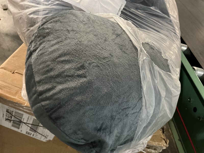 Condition photo showing As Is for Pregnancy Pillow, Full Body 57 Inch Maternity Pillow with Removable Washable Cover - Sleep Support for Legs, Back, Neck, Shoulder, HIPS, Belly for Pregnent Women, Black Grey Velvet Cover Black-grey Velvet