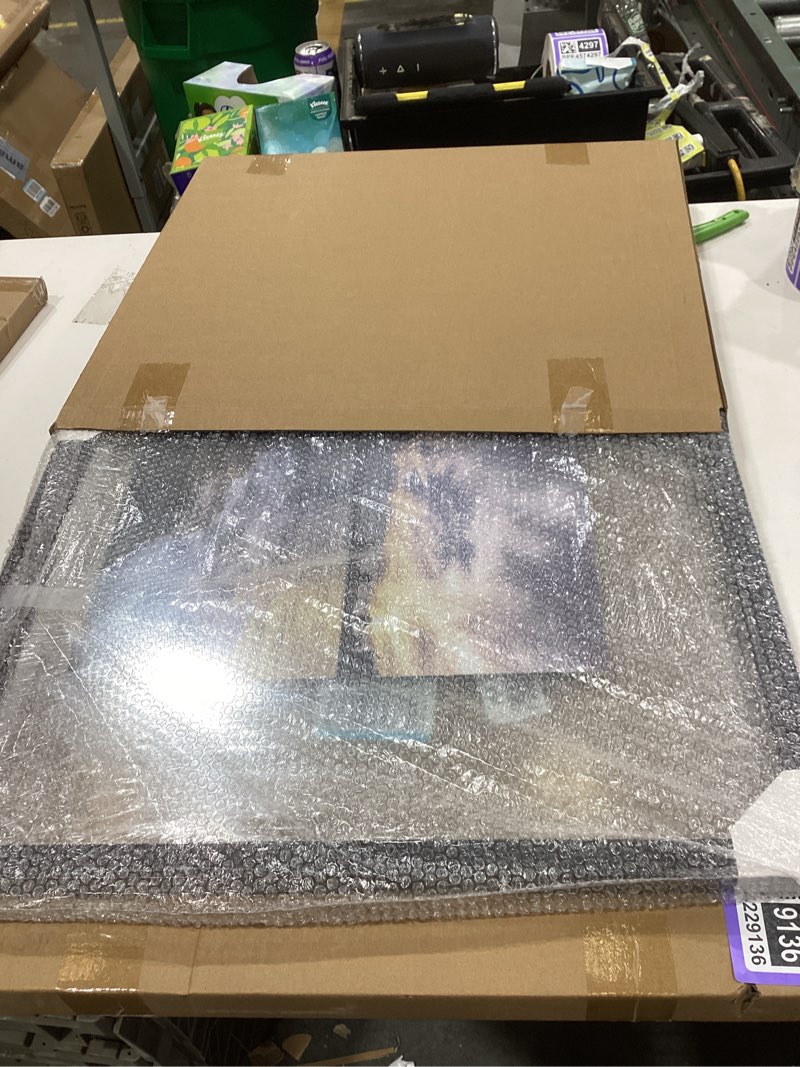 Condition photo showing New/Like New for ONE WALL 16x20 Inch Floating Frame, Black Wood Double Glass Float Picture Frame Display 16x20/11x14 Inch Photos or Plant or Petal Specimens for Wall Hanging - Mounting Accessories Included Black 16X20