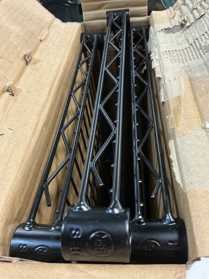 Condition photo showing Good Condition for hyper tough multipurpose 3-tier wire shelving rack, black, 750 lbs capacity