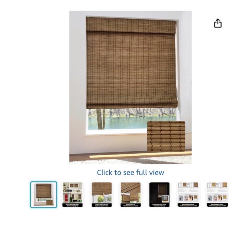 unishades cordless bamboo roman shades for windows, blinds size (23.5" w × 64" h) colour (light filt