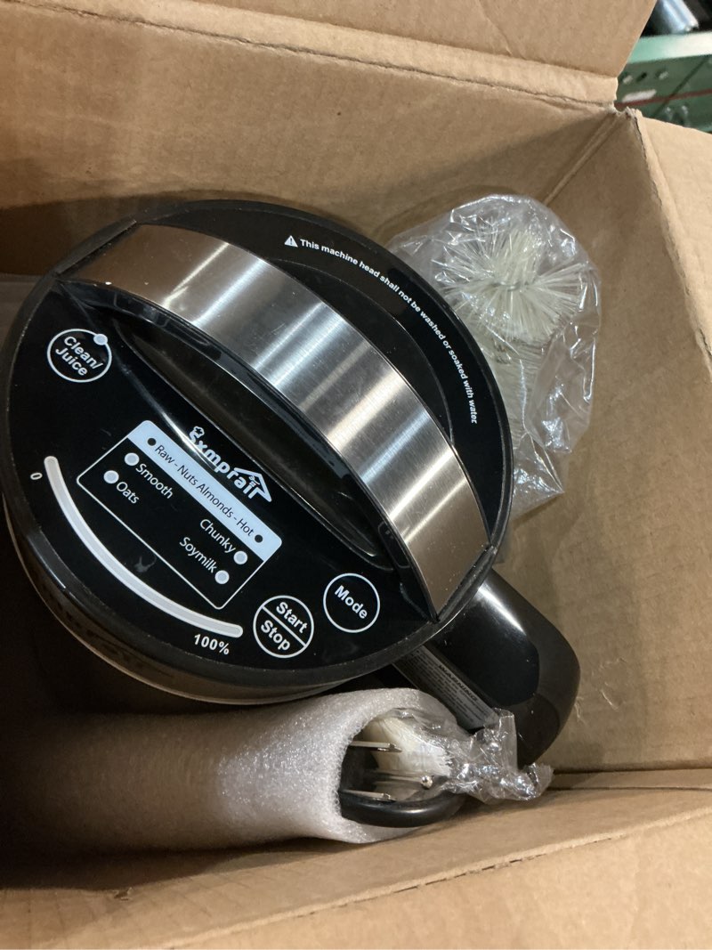 Condition photo showing Good Condition for 304 Stainless Steel Almond Milk Maker Machine (Built-in Filter) 50oz 6-7 Cups Per Batch, 8-IN-1 Cooking Blender Make Plant Based Nut Milk, Soy Oat Milk, Soup & Juice, Automatic Cleaning (Silvery)