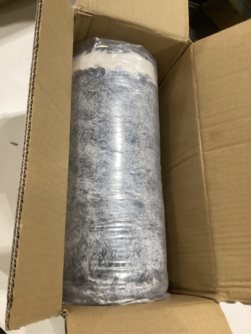 Condition photo showing New/Like New for calming dog beds & cat cave bed with hooded cover,removable washable round beds for small medium pets,anti-slip faux fur fluffy coved bed for improved sleep,fits up to 15/25 lbs(grey,m) 24.00" x 24.00" x 8.00" grey