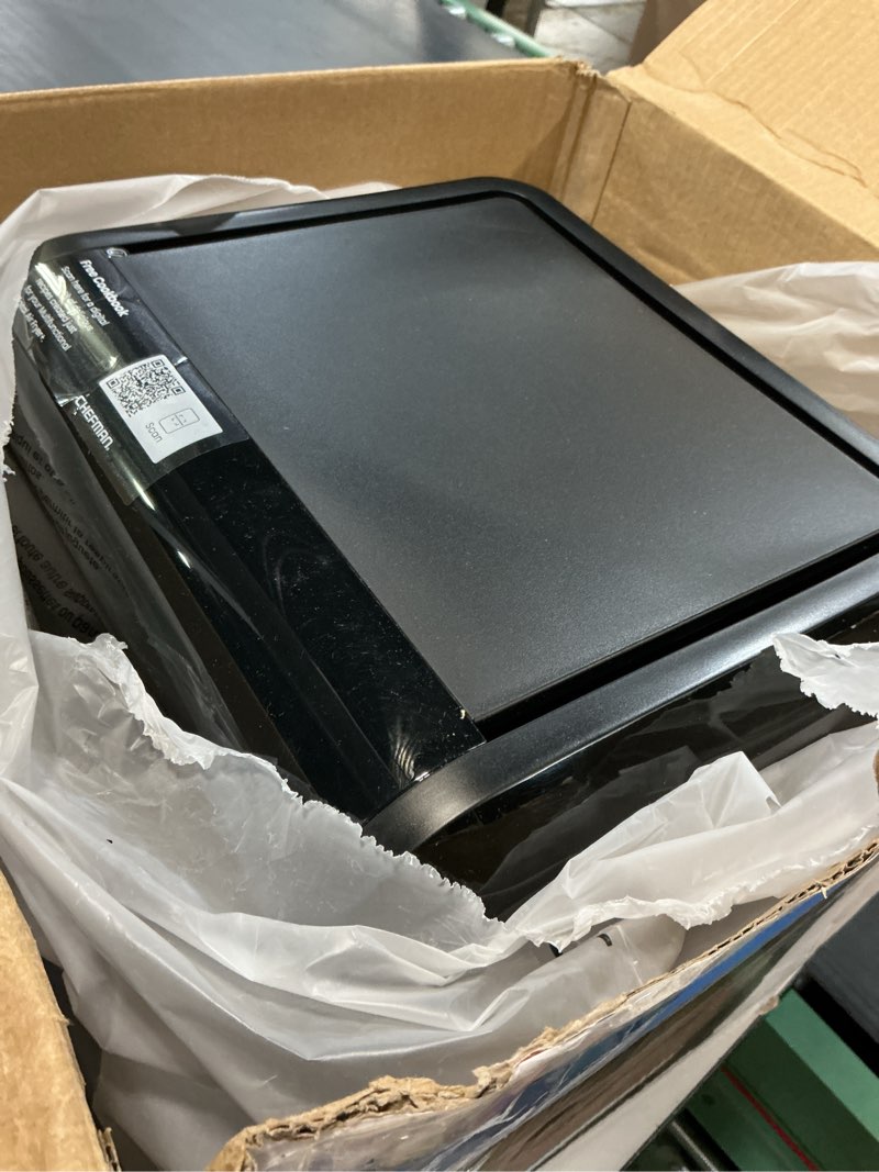 Condition photo showing As Is for Chefman 12-Quart 6-in-1 Air Fryer Oven with Digital Timer, Touchscreen, and 12 Presets - Family Size Countertop Convection Oven, Dishwasher-Safe Parts 12 Qt Black