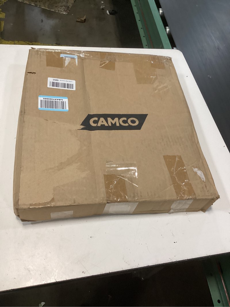 Condition photo showing New/Like New for camco pop-up utility container - use as collapsible trash can when camping - holds 30-gallon kitchen-size trash bags - stands 2-ft tall & collapses for rv storage and organization (42990) teal