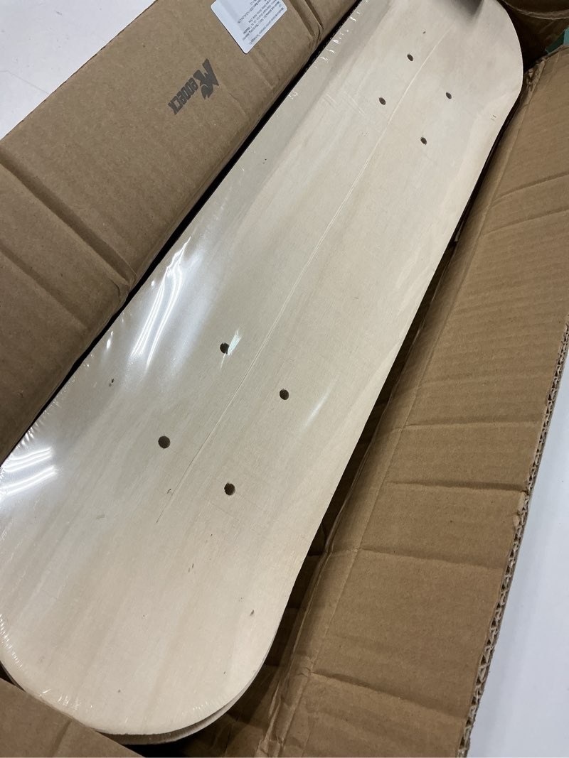Condition photo showing New/Like New for meooeck blank skateboard decks bulk 24 x 6 inch professional maple deck 7 ply double tail wooden skate deck natural plain skateboard for kids art painting replacement home decoration 12