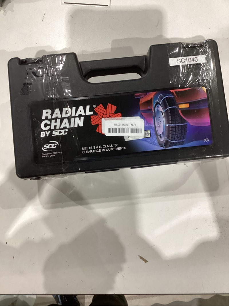 Condition photo showing As Is for SCC SC1040 Radial Chain Cable Traction Tire Chain - Set of 2, Silver