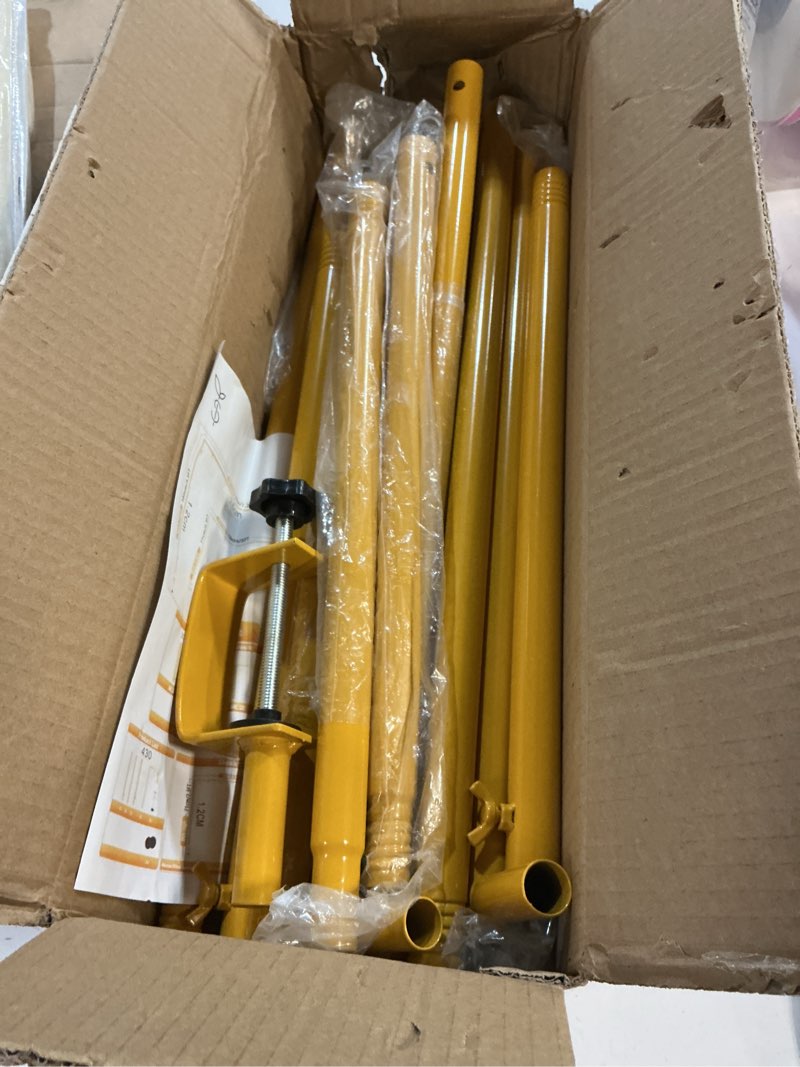 Condition photo showing Good Condition for over the table rod stand with clamps, gold metal table arch adjustable 38"-47" tall 34"-102" length, table balloon arch for wedding, anniversary, birthday, party, christmas decoration