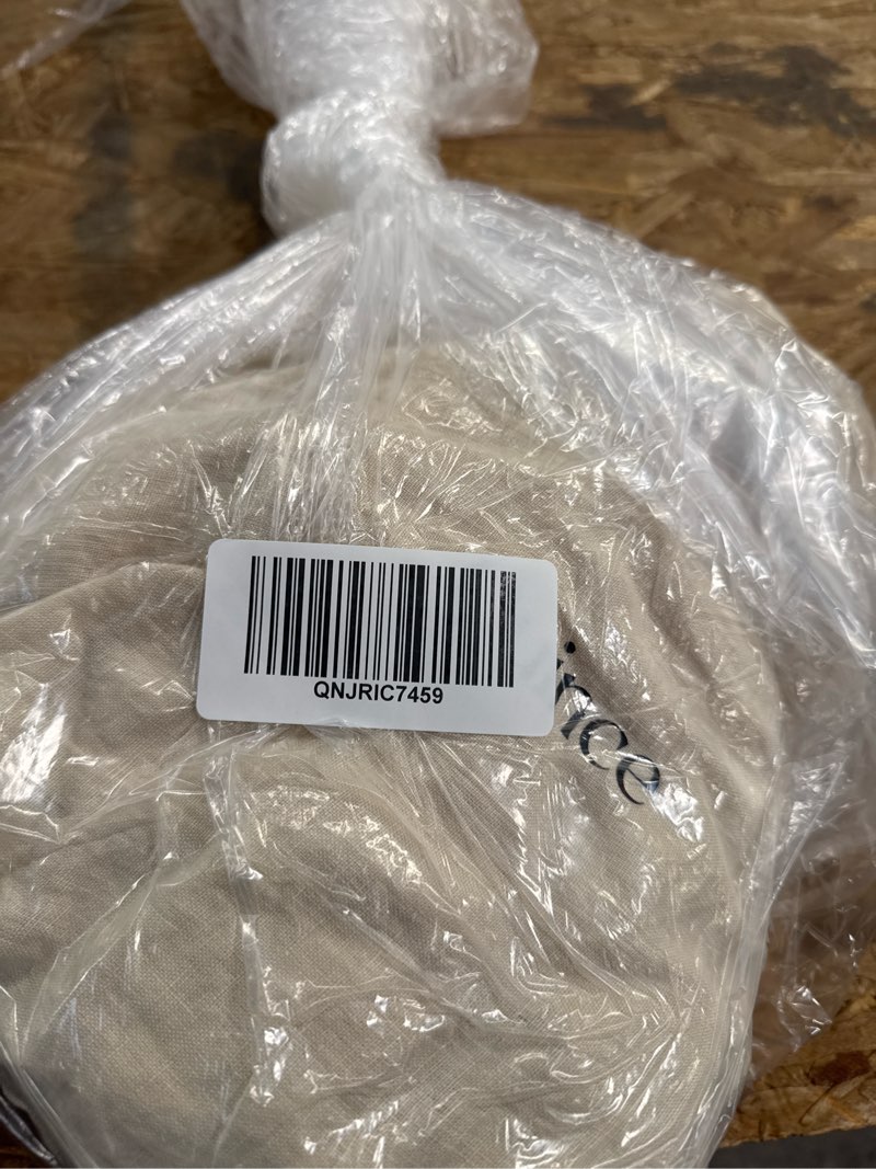 Condition photo showing Good Condition for european linen piped fitted sheet set, twin, oat/espresso