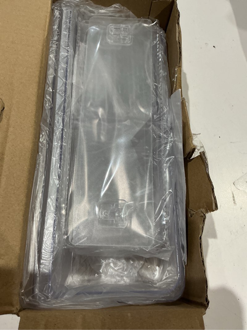 Condition photo showing Good Condition for nieifi adhesive wall shelf, shower shelves 5 pack with soap holder, shower organizer for bathroom organization, clear a-clear 5 pieces
