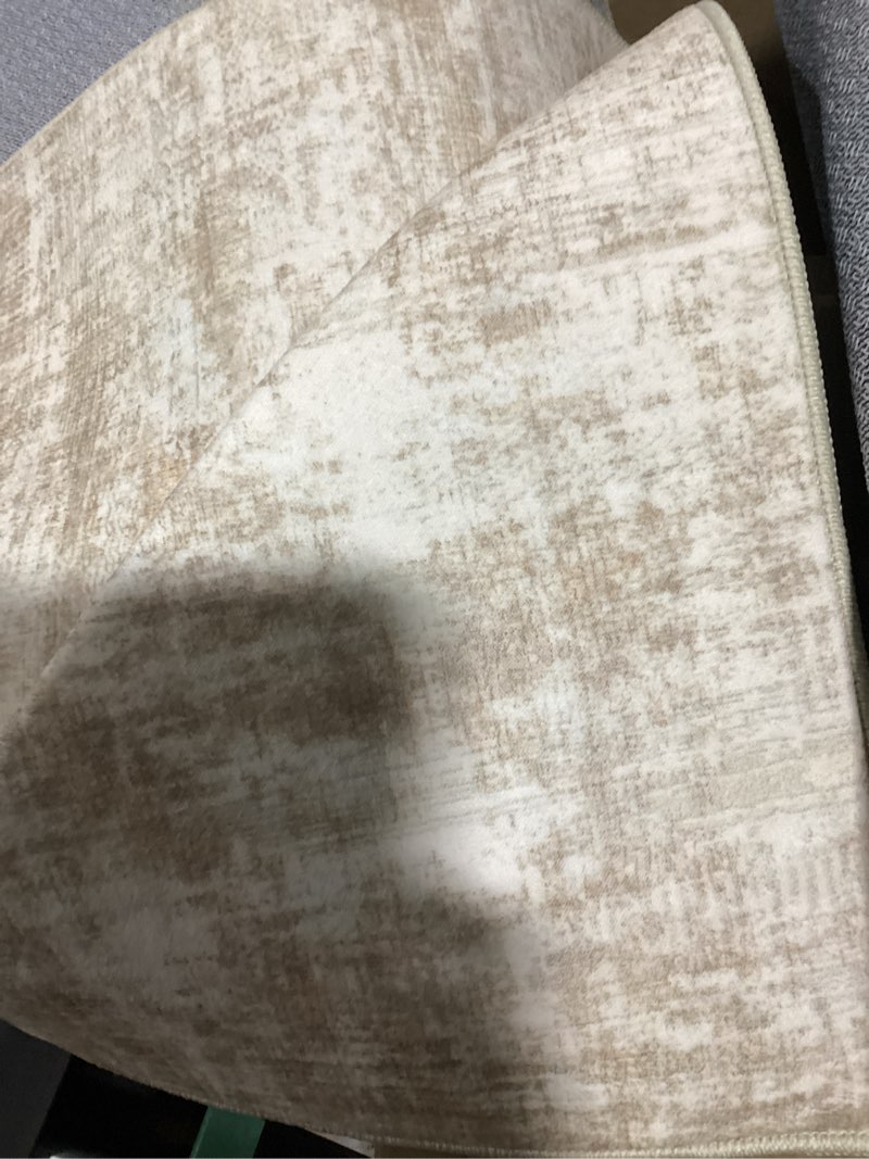 Condition photo showing Good Condition for 8x10 area rugs washable rug: modern abstract living room rug soft anti-skid thin carpet indoor floor non-shedding carpets for bedroom dining room farmhouse nursery home office beige beige 8' x 10' (rectangular)