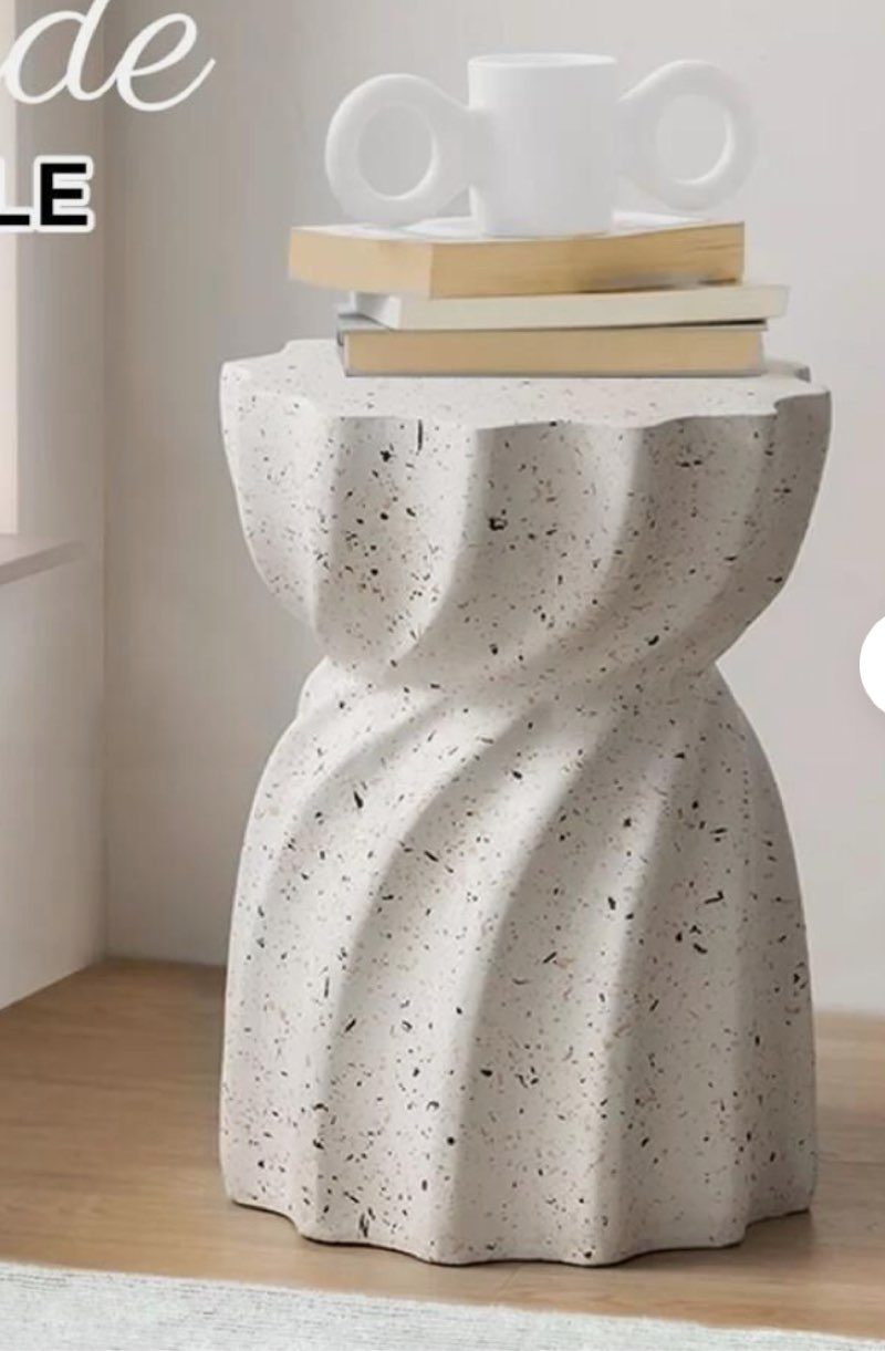  Similar Levede Side Table Terrazzo Hourglass Shape Magnesia Stool Stone Style Top 35cm