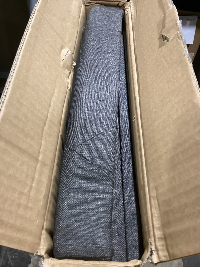 Condition photo showing Good Condition for DUMOS 30in Foldable Storage Ottoman Bench, Storage Chest, End of Bed Foot Rest Stool with Padded Seat, Bedroom Bench for Living Room, Bedroom, Support 660lbs, Grey Grey 15"D x 30"W x 15"H