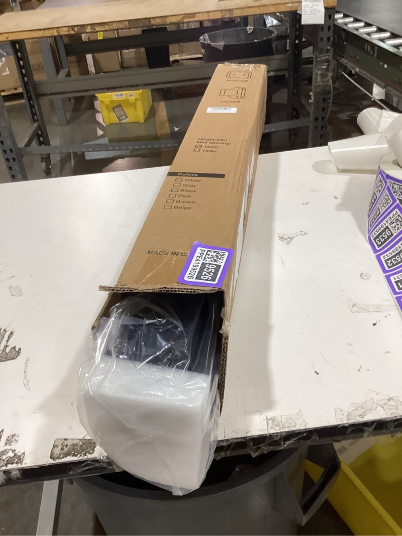 Condition photo showing New/Like New for miumoon 120 inch retractable baby gates 34 inch tall, retractable gate with reinforced strip design to prevent crawling through, 10 ft extra wide retractable dog gate for indoor/outdoor black 34" tall x 120" wide