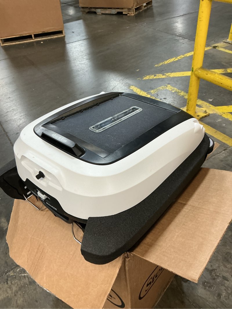 Condition photo showing As Is for betta swift solar-powered robotic pool skimmer with dual cleaning mode, soft-contact casing, and large easy-clean debris basket