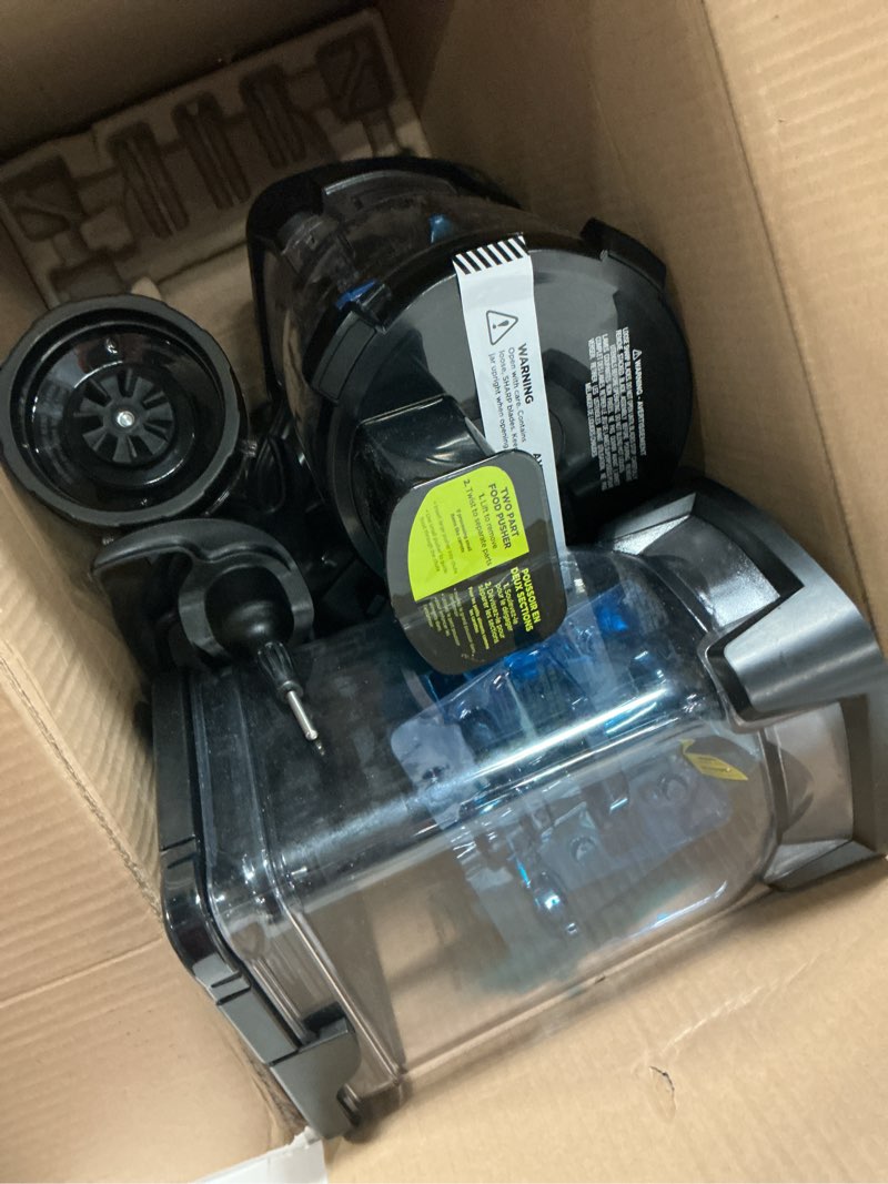 Condition photo showing As Is for Ninja CO905KS Deluxe Kitchen System, 1600 WP Auto-IQ Base, 88-oz. Picther, 9-cup Deluxe Food Processor, (2) 24-oz. Single-Serve Cups (Renewed)