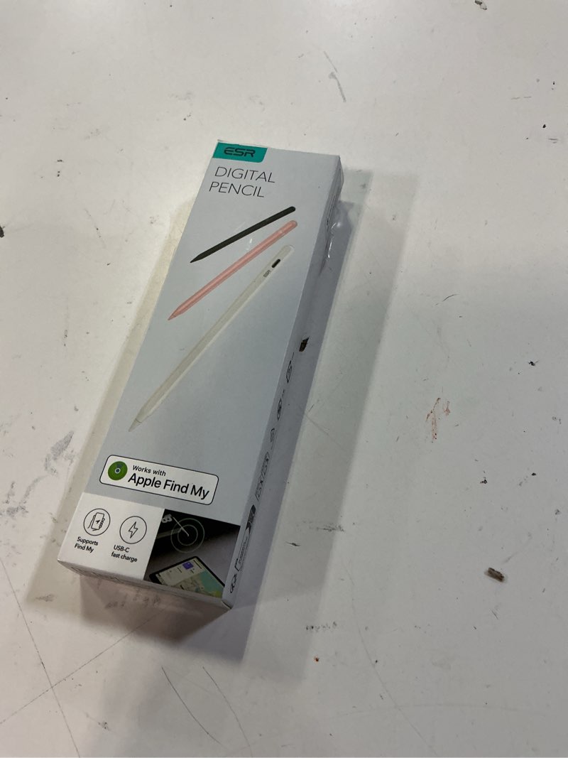 Condition photo showing New/Like New for esr geo digital ipad pencil findmy compatible with apple ipad 2018-2026,with easy shortcuts for apple ipad a16/10/9/8 & air 13/11 & pro 12.9/13/11 & mini 7/6/5,black(no wireless charging)