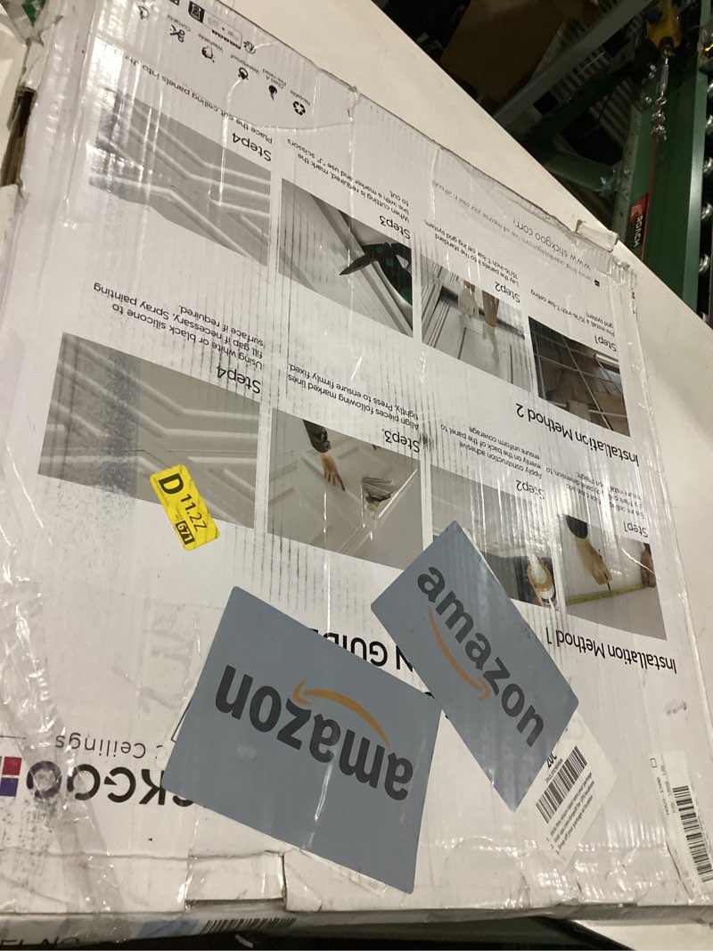 Condition photo showing Good Condition for STICKGOO Drop Ceiling Tiles 24"x24", PVC Panels Plastic Ceiling Tiles Waterproof Reusable, Covers 48