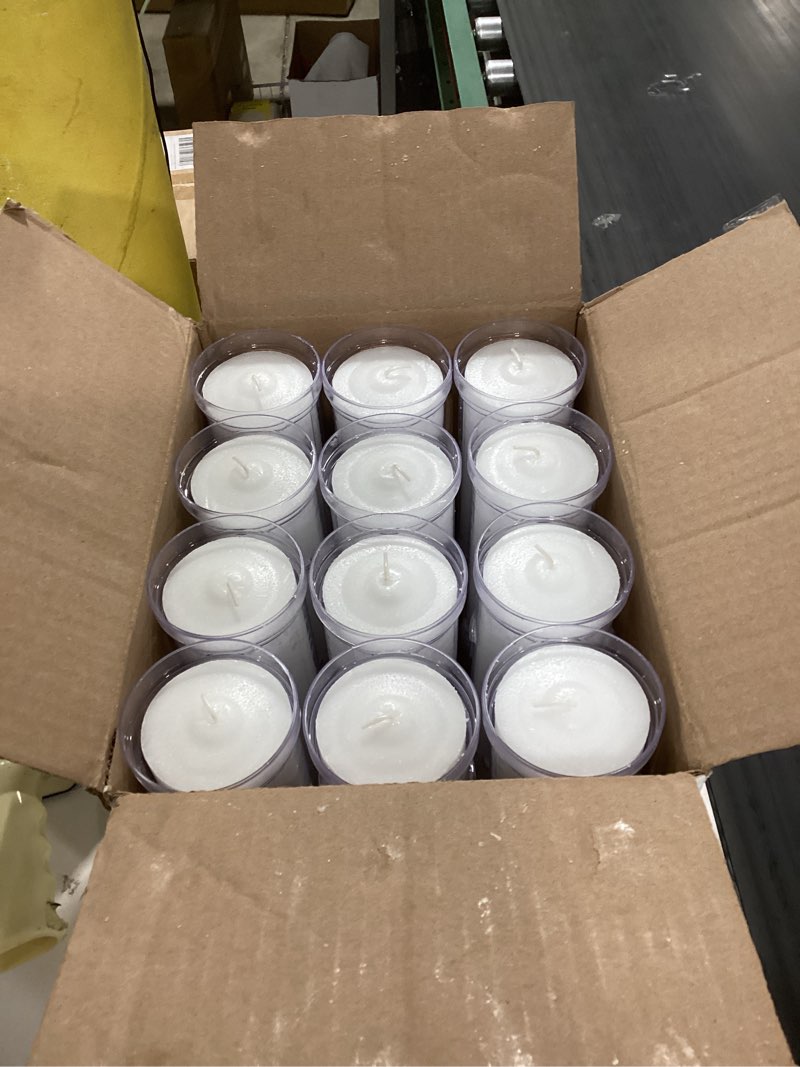 Condition photo showing Good Condition for concordia supply 7-day sanctuary candle - unbreakable plastic, paraffin wax (8" x 3") - durable whit