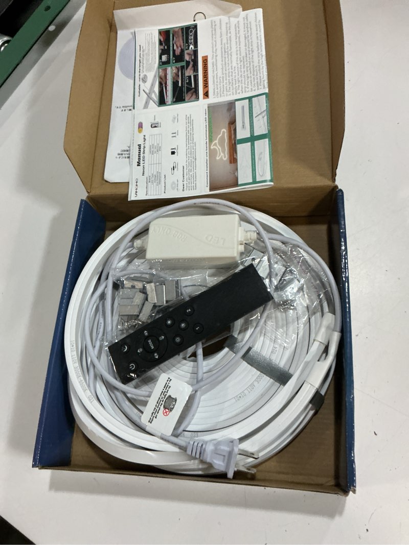 Condition photo showing Good Condition for led strip lights 32.8ft 110-120v,dimmable silicone neon rope lights,flexible outdoor waterproof neon strip lights for mirror,kitchen,cabinet,diy lighting