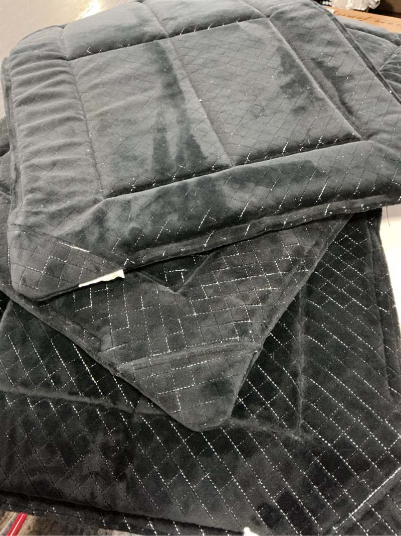 Condition photo showing As Is for 3 pcs, Bedsure Chew Proof Dog Bed Large Sized Dog Machine Washable Pet Crate Pad Durable Kennel Pad for Chewers, Black L-Crate (35\\\"L x 22\\\"W x 1\\\"Th)