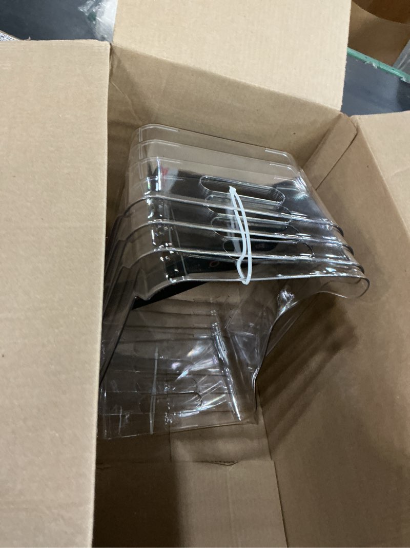 Condition photo showing Good Condition for bino | plastic organizer bins, large - 4 pack | the soho collection | multi-use | pantry & freezer organizer bins | plastic storage containers for home & kitchen org clear large