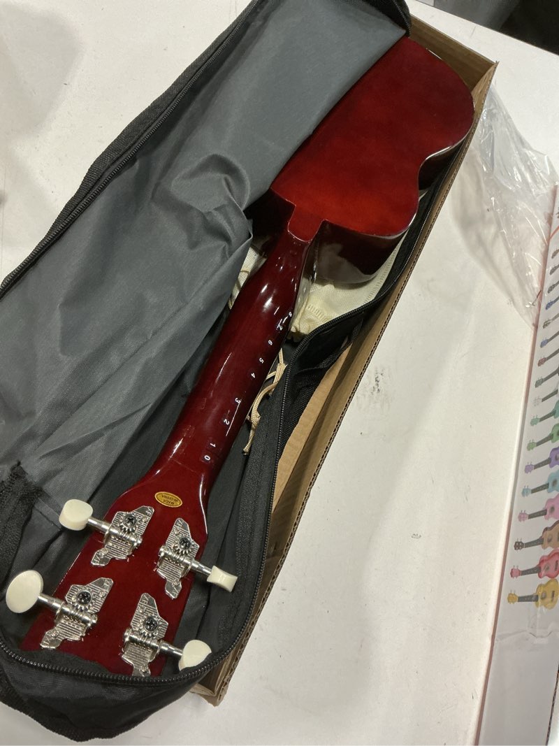 Condition photo showing Good Condition for ADM Ukulele for Beginners Hawaiian Wood Ukelele Kit for Kids Adult Student Starter Professional Ukalelee Pack Bundle with Free Lessons Gig Bag Strap Nylon String Tuner (Brown, 21 Inch)