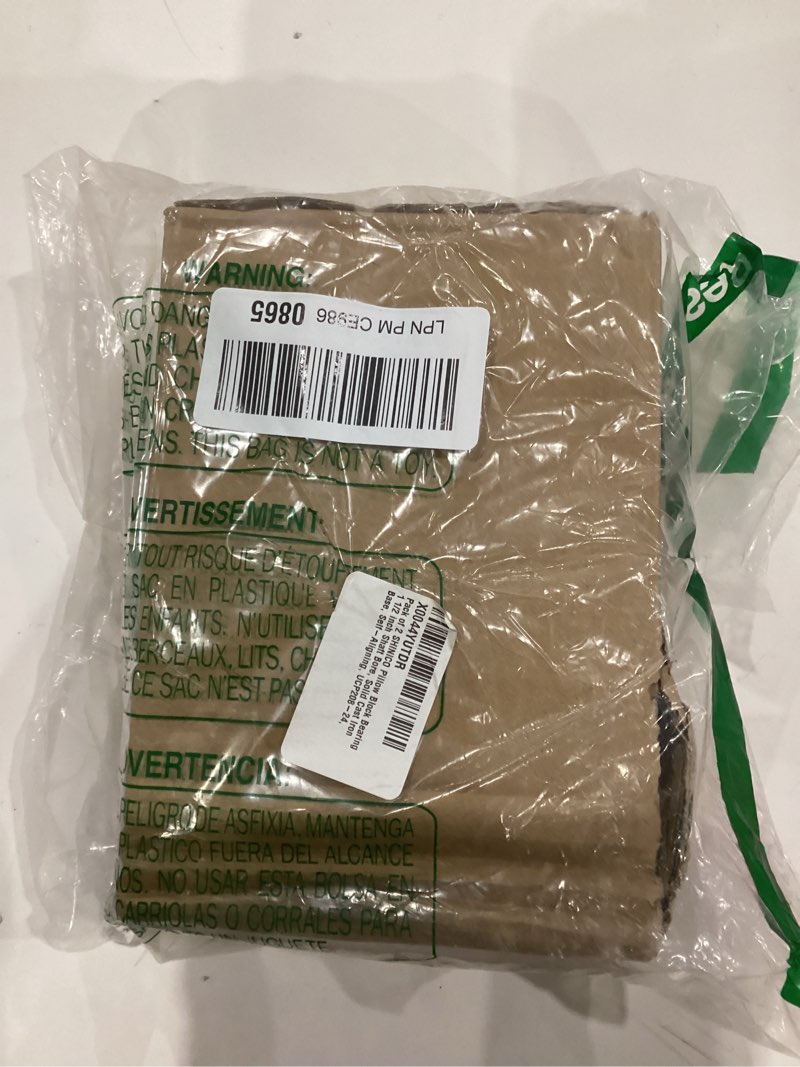 Condition photo showing New/Like New for Pillow Block Bearing 1 1/2 inch Shaft Bore, Solid Cast Iron Base, Self-Aligning, UCP208-24, Pack of 2 2 UCP-1 1/2 inch bore