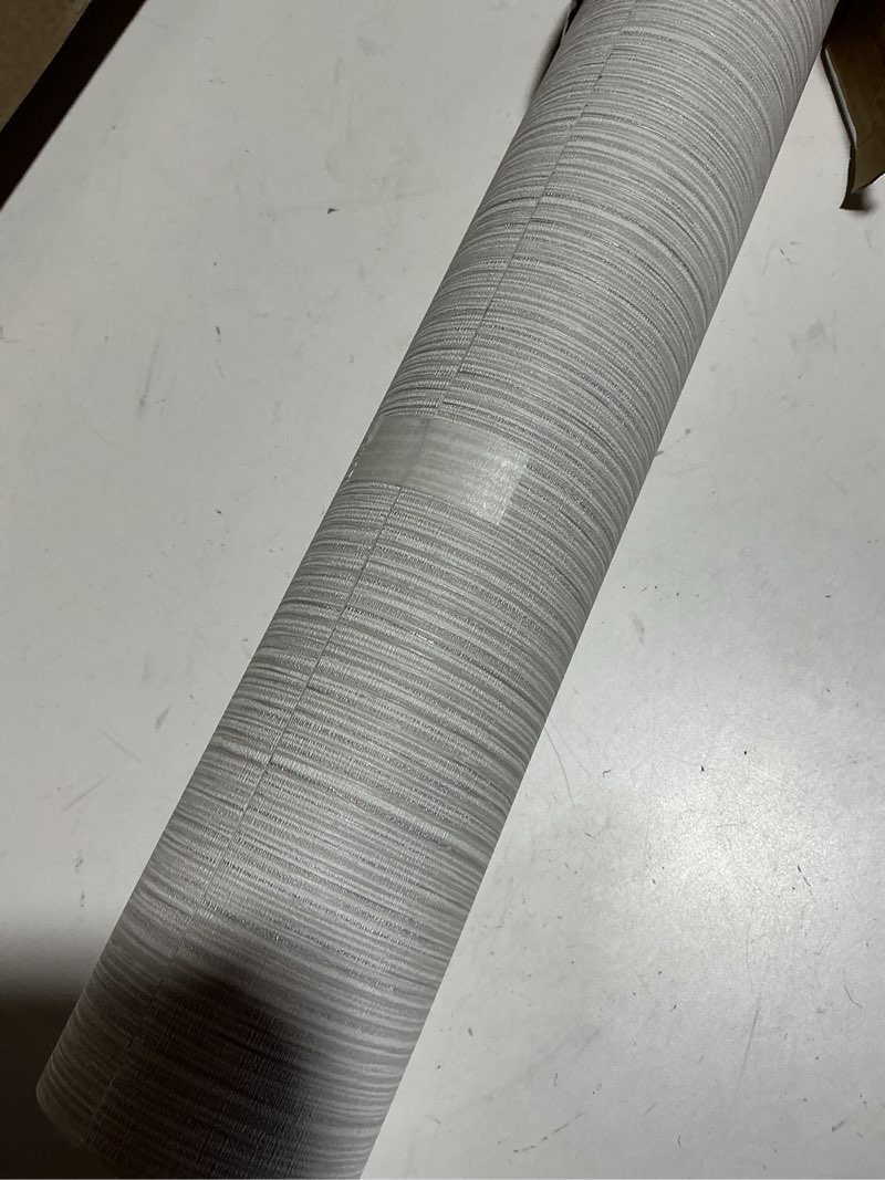 Condition photo showing Good Condition for haimin grasscloth wallpaper textured 24in x 393in fabric contact paper wall paper textured linen peel and stick self-adhesive thick vinyl embossed film wallpaper (beige grey)