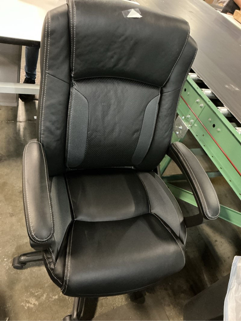 Condition photo showing Good Condition for serta mid back lumber support and swivel office desk chair, black