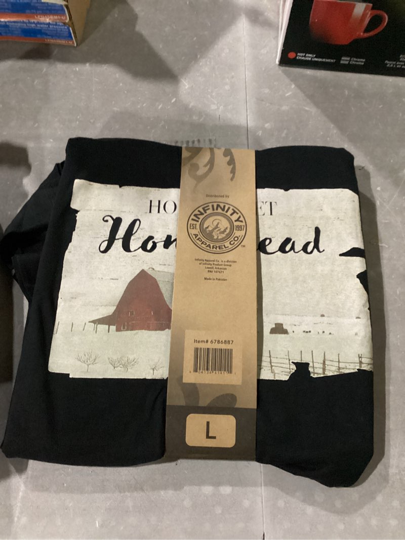 Condition photo showing New/Like New for infinity apparel womans tee homestead home sweet