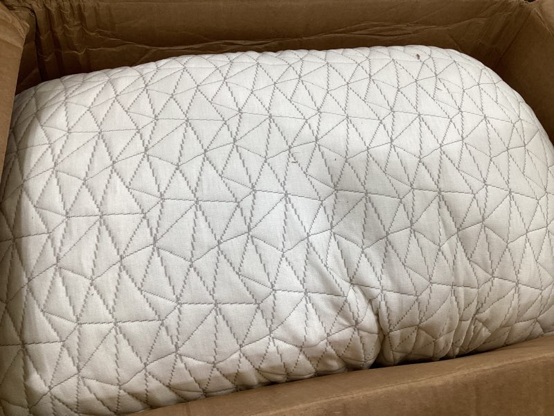 Condition photo showing As Is for coop home goods original adjustable pillow, queen size bed pillow for sleeping