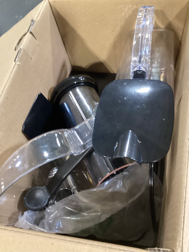 Condition photo showing Good Condition for juicer machines with 5.8" large chute, 2-in-1 cold press juicer for whole vegetables fruits 400w, masticating juicer easy to clean juice extractor machine for making nut mike, juice, premium gray