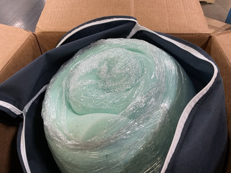 Condition photo showing Good Condition for serta thermagel cooling, pressure-relieving memory foam mattress topper, 3 inch, queen,blue queen 79"x59" 3 inch