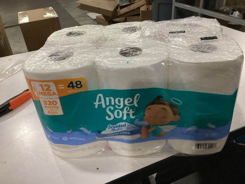 Condition photo showing New/Like New for Angel Soft Toilet Paper, 12 Mega Rolls = 48 Regular Rolls, Soft and Strong Toilet Tissue