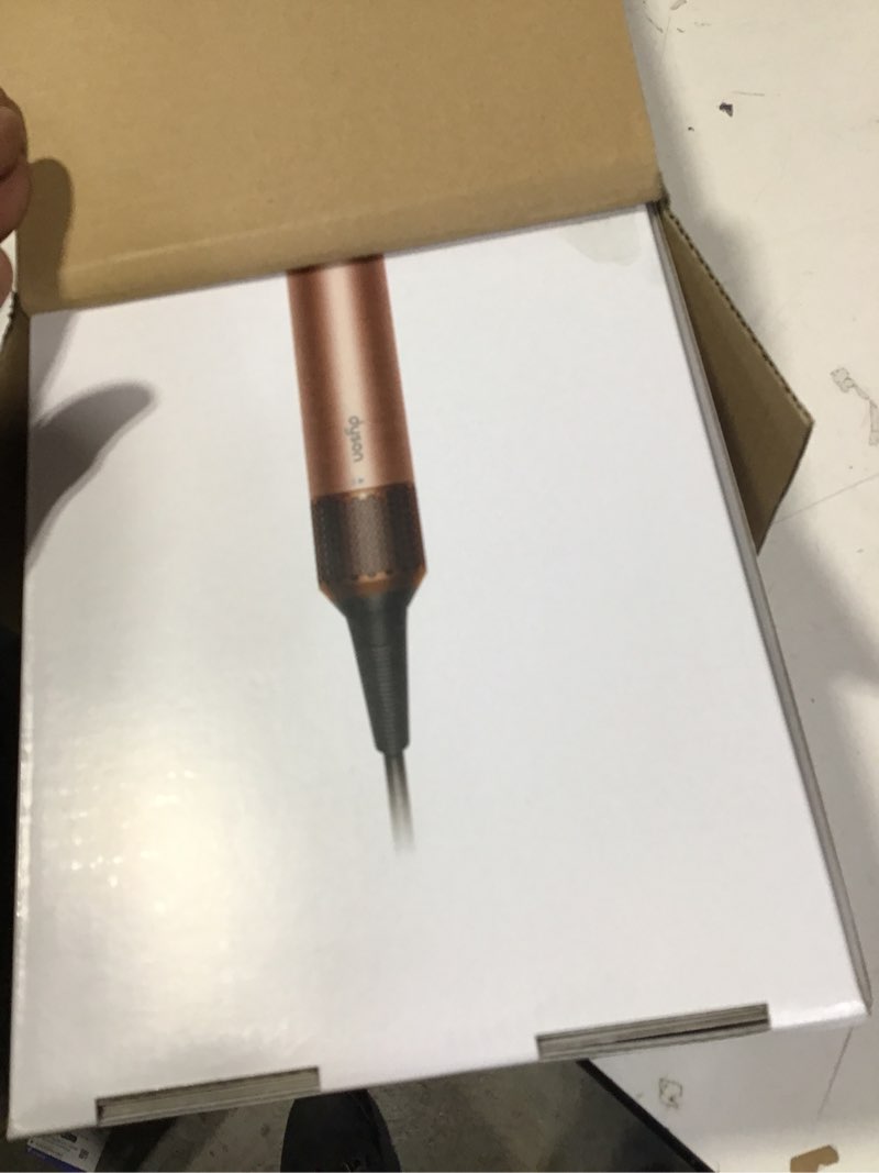 Condition photo showing New/Like New for Dyson Airwrap i.d.™ Multi-Styler, Allure Winner, Bluetooth Connected, No Heat Damage, 6-in-1 Versatility, Intelligent Hair Styler Complete Diffuse for Curly to Coily Hair - Amber Silk