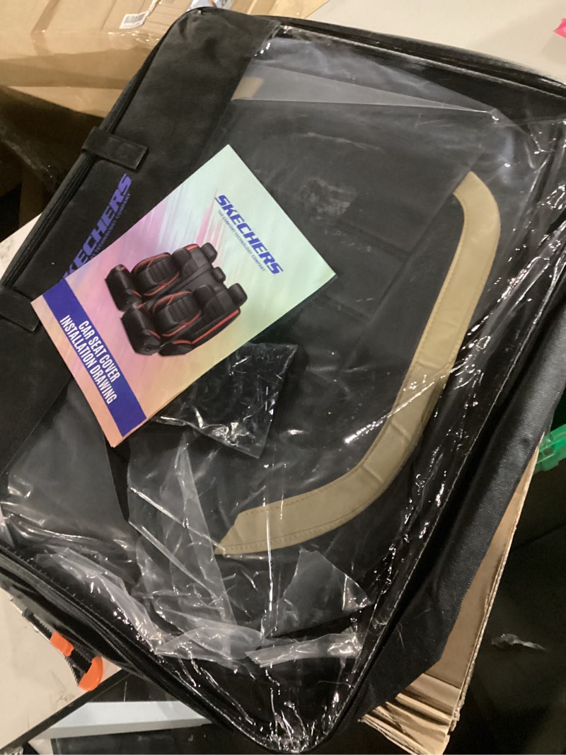 Condition photo showing New/Like New for skechers max cushioning seat covers,memory foam leather car seat covers,waterproof car seat protector front seats,car seat cushion airbag automotive universal fit for most cars,vans,trucks,suv,beige front seats coverage black and beige