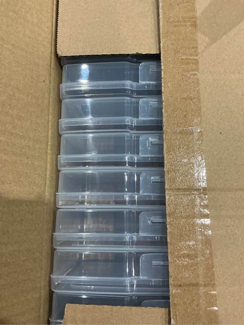 Condition photo showing New/Like New for novelinks Transparent 4" x 6" Photo Storage Boxes - Photo Organizer Cases Photo Keeper Picture Storage Containers Box for Photos - 12 PACK (Clear) Clear 12 Pack