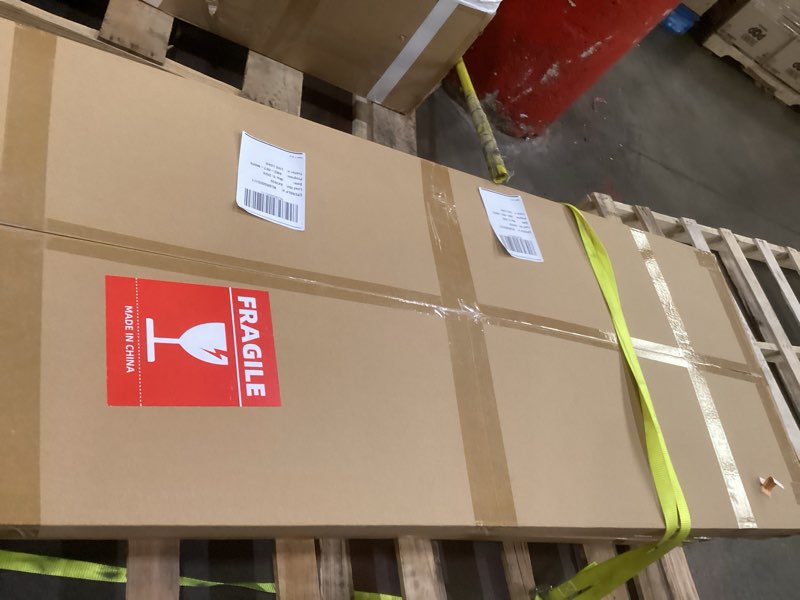 Condition photo showing New/Like New for Beauty4U 65" x 24" Full Length Mirror with Stand, Gold Wall Mounting Full Body Mirror, Metal Frame Full-Length Tempered Mirror for Living Room, Bedroom Gold-rect 65"L x 24"W