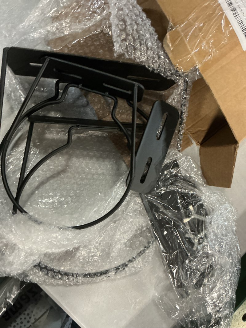 Condition photo showing Good Condition for railscapes plant holder between rails - 3pc heavy duty hanging plant holder adjustable width rail scapes for plants railings metal hanging plant pot stand for balcony patio and stair